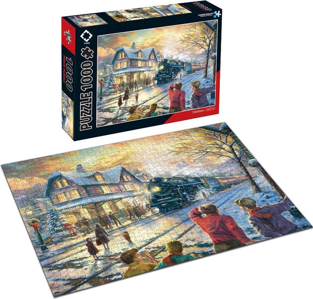 Kunst Puzzel Collectie - Trein | Kunst puzzel voor volwassene | Puzzel Kunstwerken | Puzzel 1000 | Puzzel – Trein | Puzzel - 1000 stukjes – Treinstation